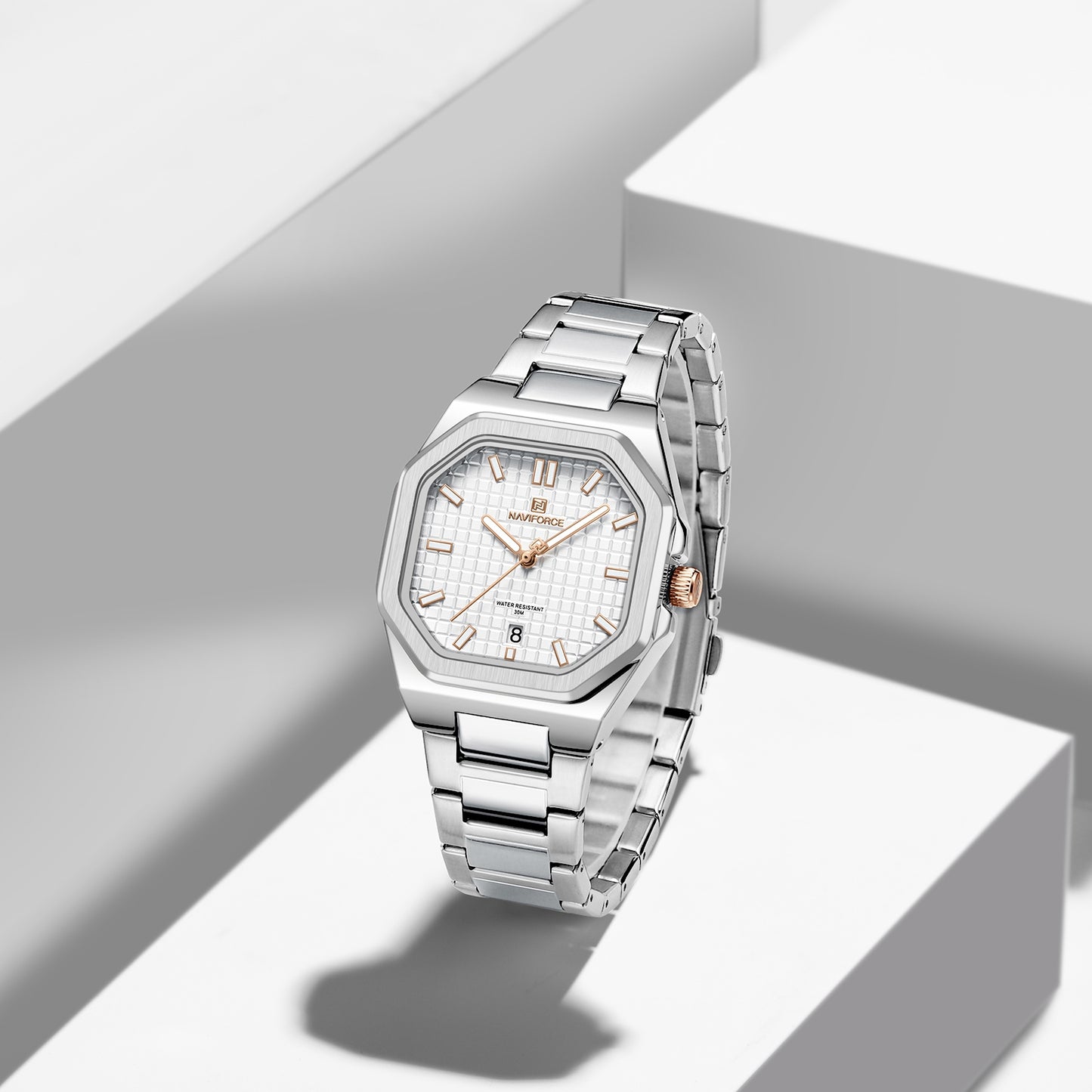 Reloj Naviforce Casual NF5053 — Pulsera de Acero para Mujer