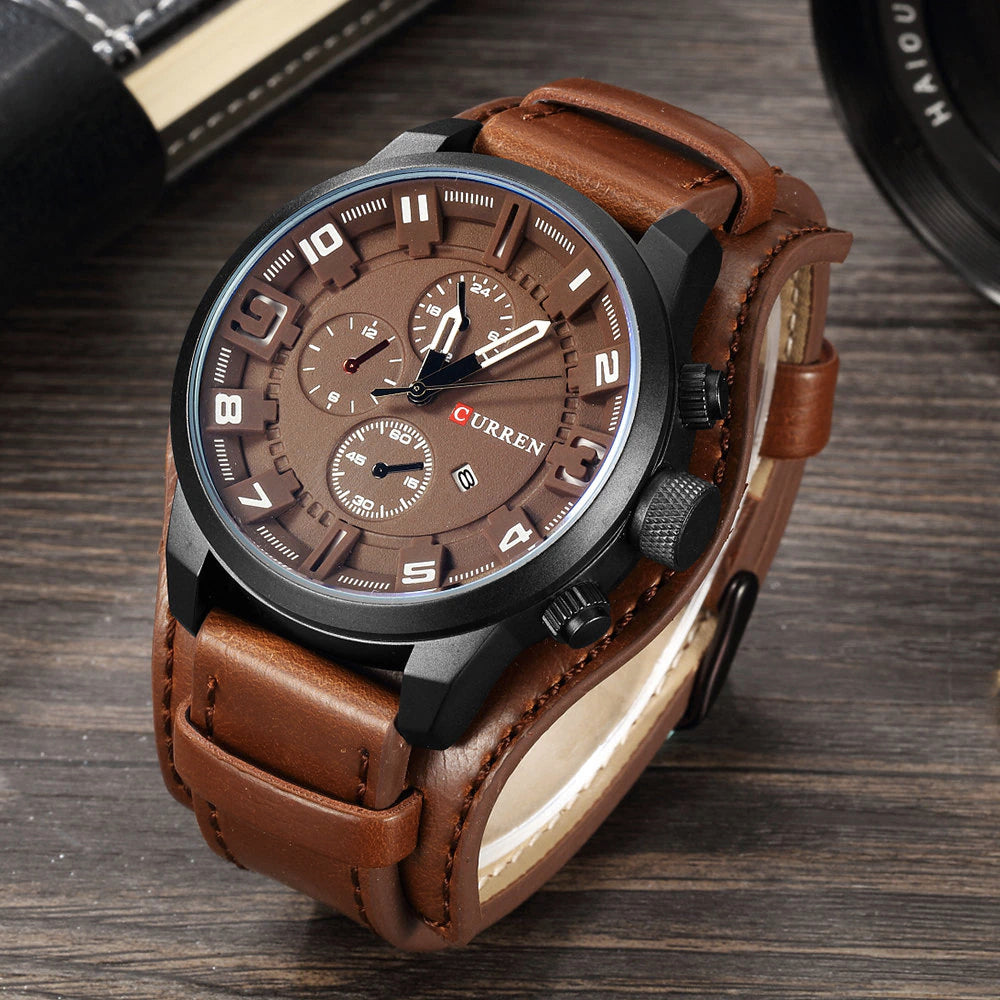 Reloj Curren 8225 — Elegancia en Cuero para Hombre