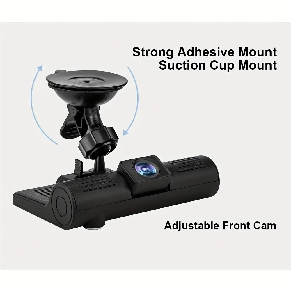 Cámara DVR Para Carro 3 en 1 Full HD - Graba Todo Frente, Interior y Reversa