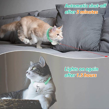 Collar Láser para Gatos con Puntero Recargable — Juguete Interactivo Felino