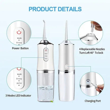 Irrigador Dental Water Flosser MIVOH: Limpieza Interdental Profunda con 8 Niveles de Presión