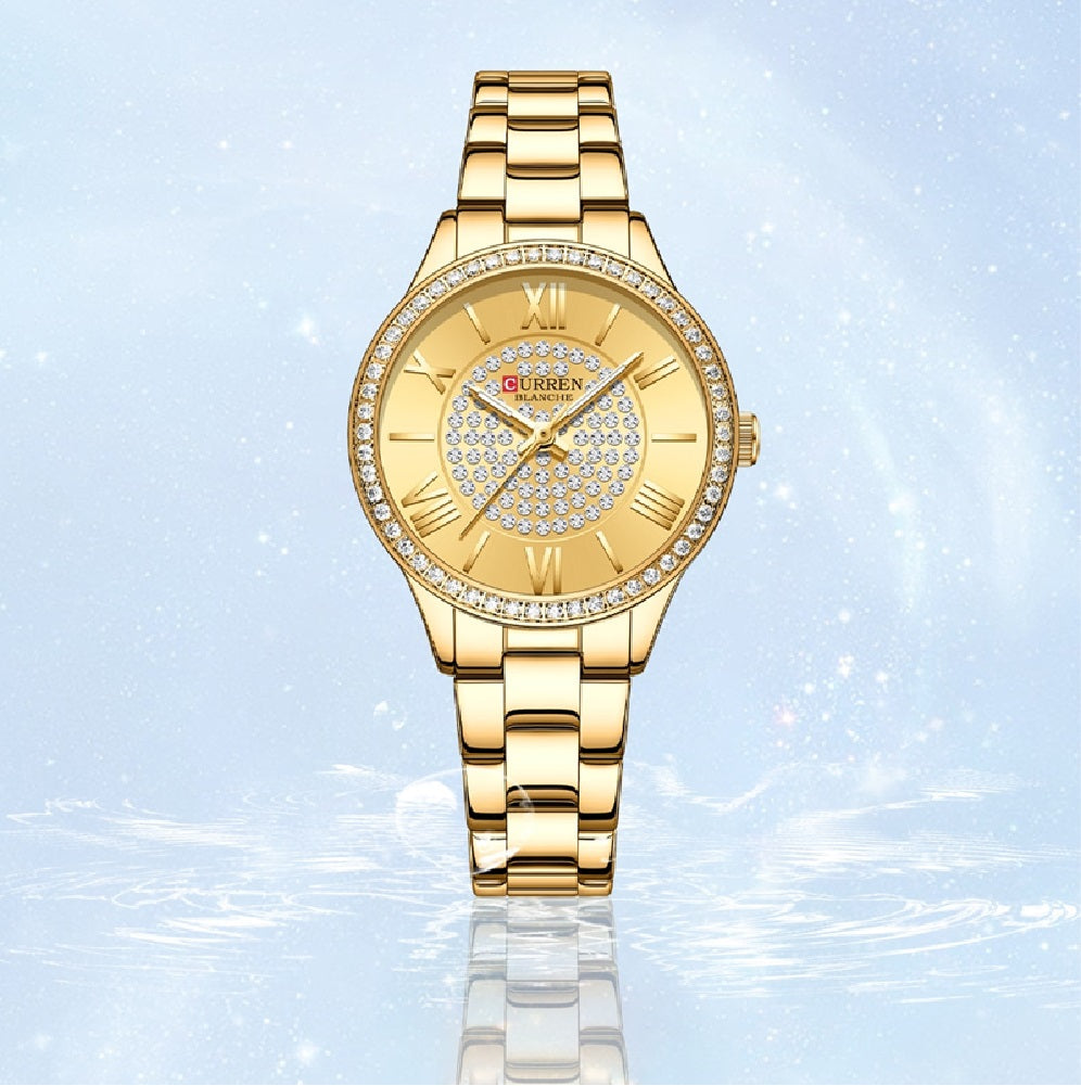 Reloj Curren 9084 — Brillo Femenino con Pulsera Metálica