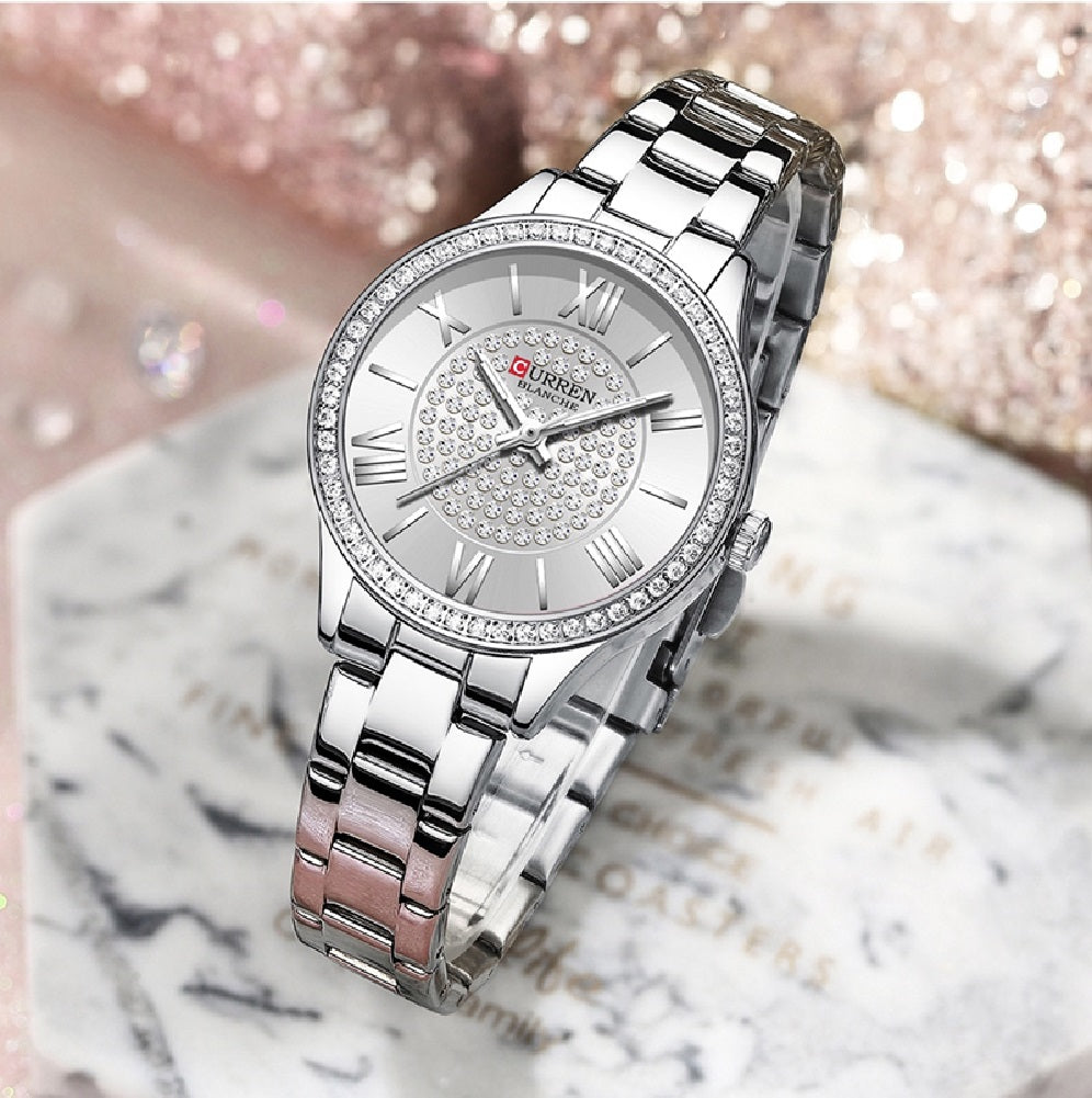 Reloj Curren 9084 — Brillo Femenino con Pulsera Metálica