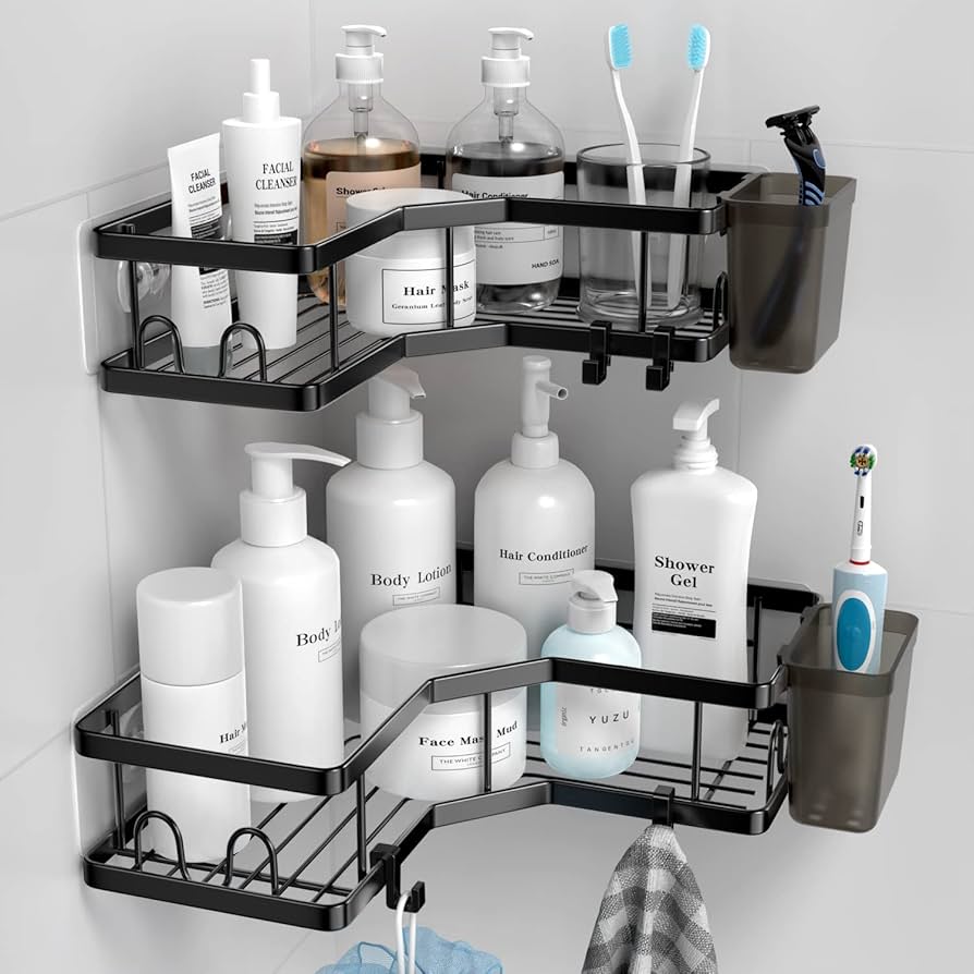 Estante Esquinero Metálico para Baño: Organiza tu Ducha al Máximo