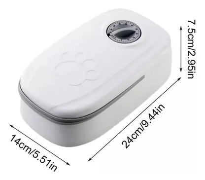 Comedero Temporizado Automático 2 Puestos — Alimenta a tu mascota a la hora justa