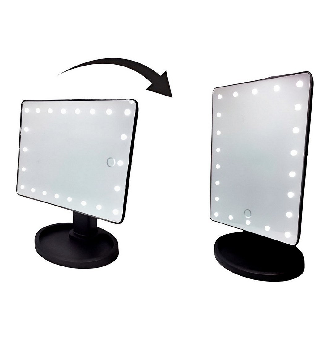 Espejo de Maquillaje Pro-Glow con Luz LED y Aumento: La Iluminación Perfecta para tu Belleza