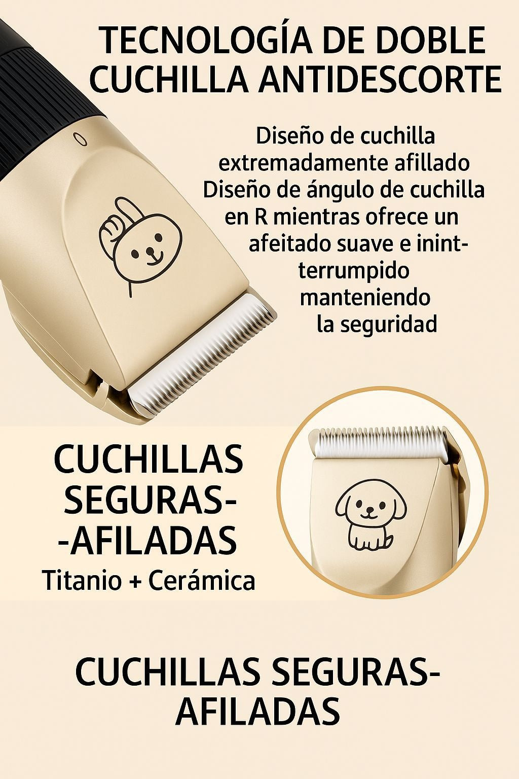 Kit de Peluquería Pro-Pet 3 en 1: Cortes Profesionales para tu Mascota en Casa