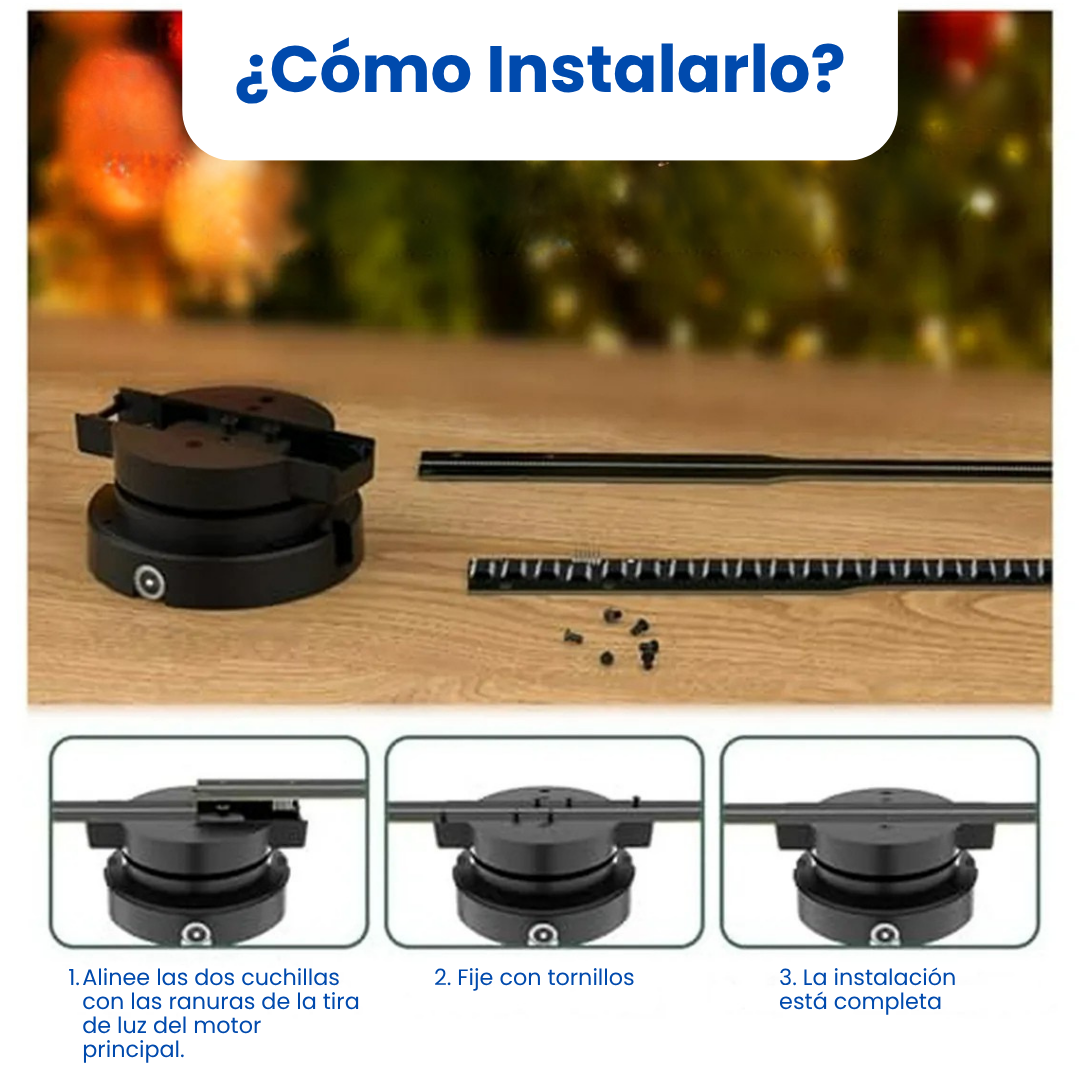 Proyector Holográfico 3D WiFi con App — 232 LEDs, imágenes realistas y sonido Bluetooth