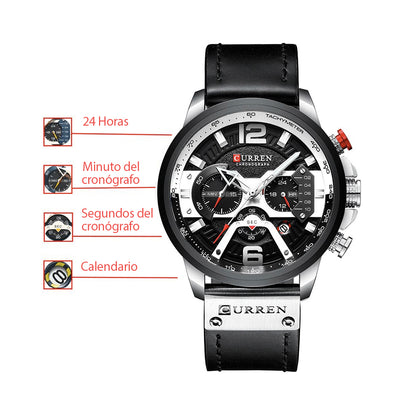 Reloj Curren 8329+ — Edición Premium Cuero y Acero