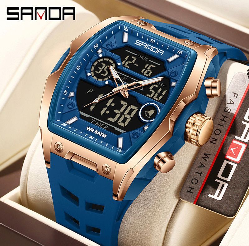 Reloj SANDA 6235 — Doble Hora Premium