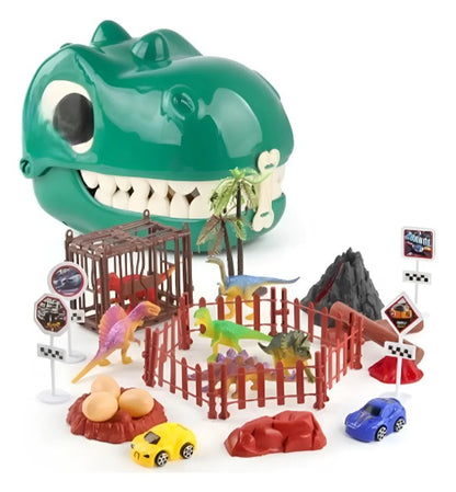 Mochila Dinosaurio con Set de Juego Incorporado - Figuras, Accesorios y Escenarios para Niños