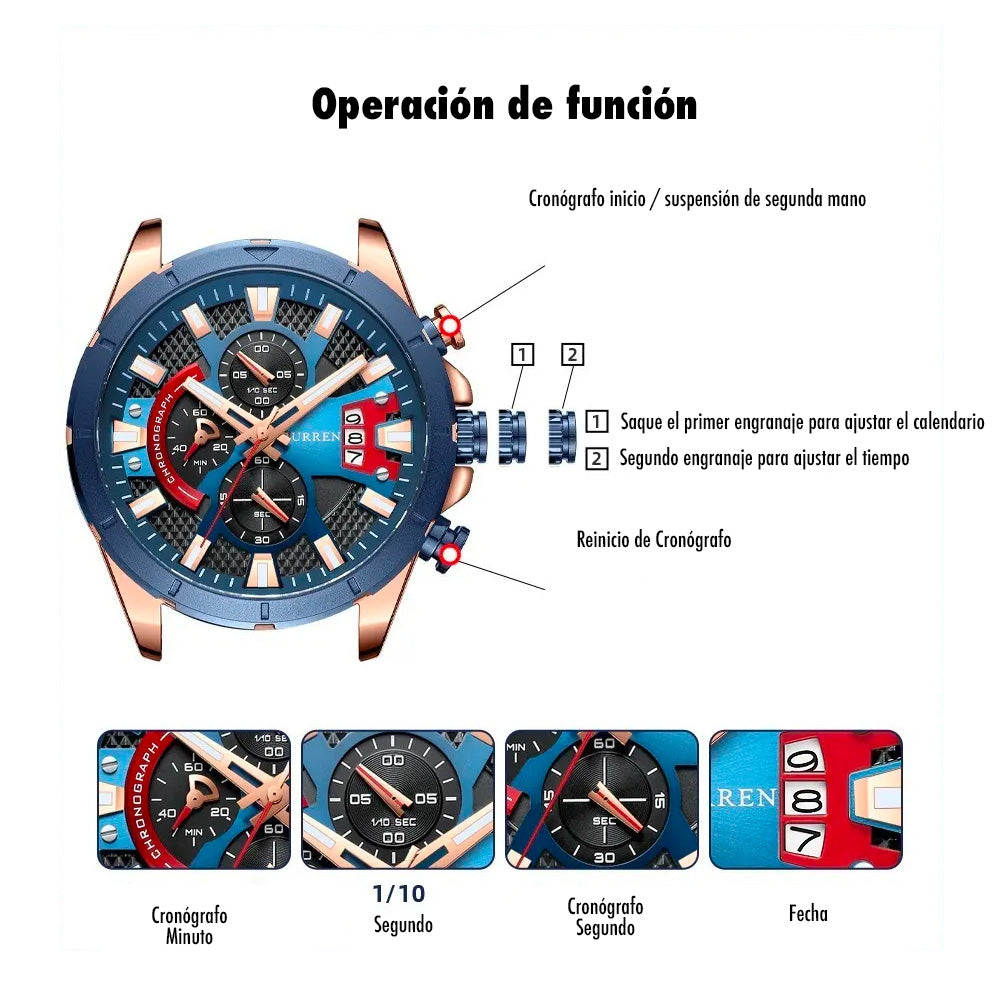 Reloj Curren 8401 — Edición Especial Acero Inoxidable