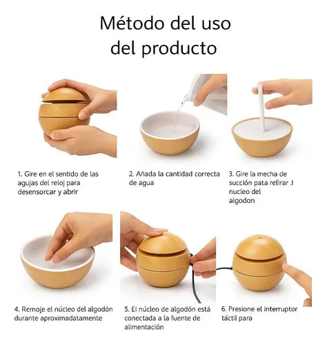 Humidificador Difusor Pro-Mist Madera: Aromaterapia y Elegancia para tu Hogar