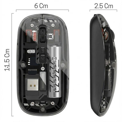 Mouse Inalámbrico Bluetooth 2 en 1 MS-50 - Silencioso y Recargable
