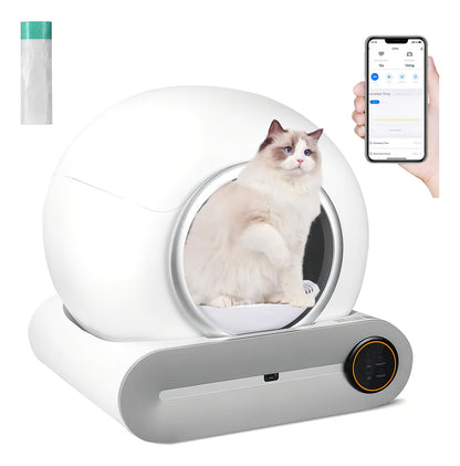 Arenero Automático Inteligente para Gatos con App — Autolimpiable con Sensores