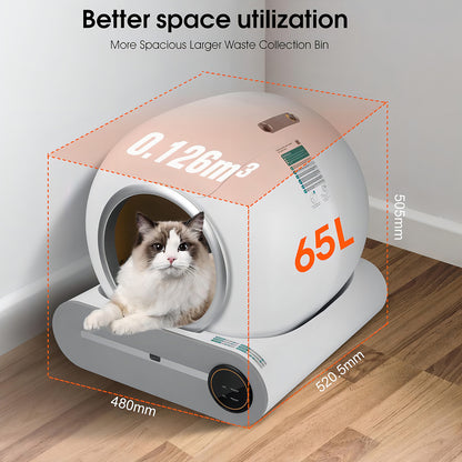 Arenero Automático Inteligente para Gatos con App — Autolimpiable con Sensores
