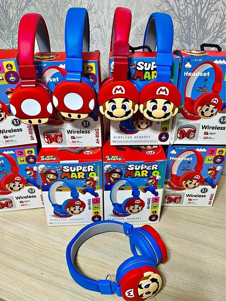 Diadema Bluetooth Super Mario Bros — Sonido Estéreo y Manos Libres