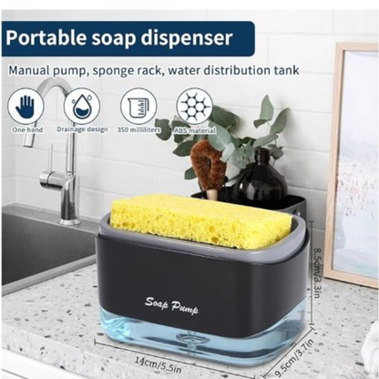 Dispensador de Jabón Pro-Sponge para Platos: Limpieza Rápida y Organizada en un Solo Toque