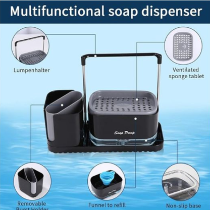 Dispensador de Jabón Pro-Sponge para Platos: Limpieza Rápida y Organizada en un Solo Toque