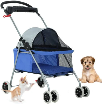 Coche para Mascotas - Carriola Plegable con Malla y Ruedas - detalle adicional