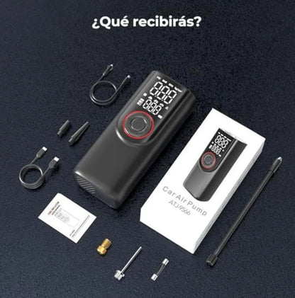 🔌 Inflador Eléctrico Portátil Digital – Infla Neumáticos, Pelotas y Colchones en Segundos