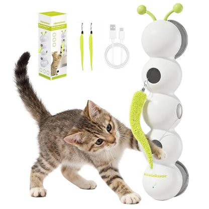 Juguete Interactivo para Gatos Gusano con Sensor de Movimiento — Automático Recargable USB-C
