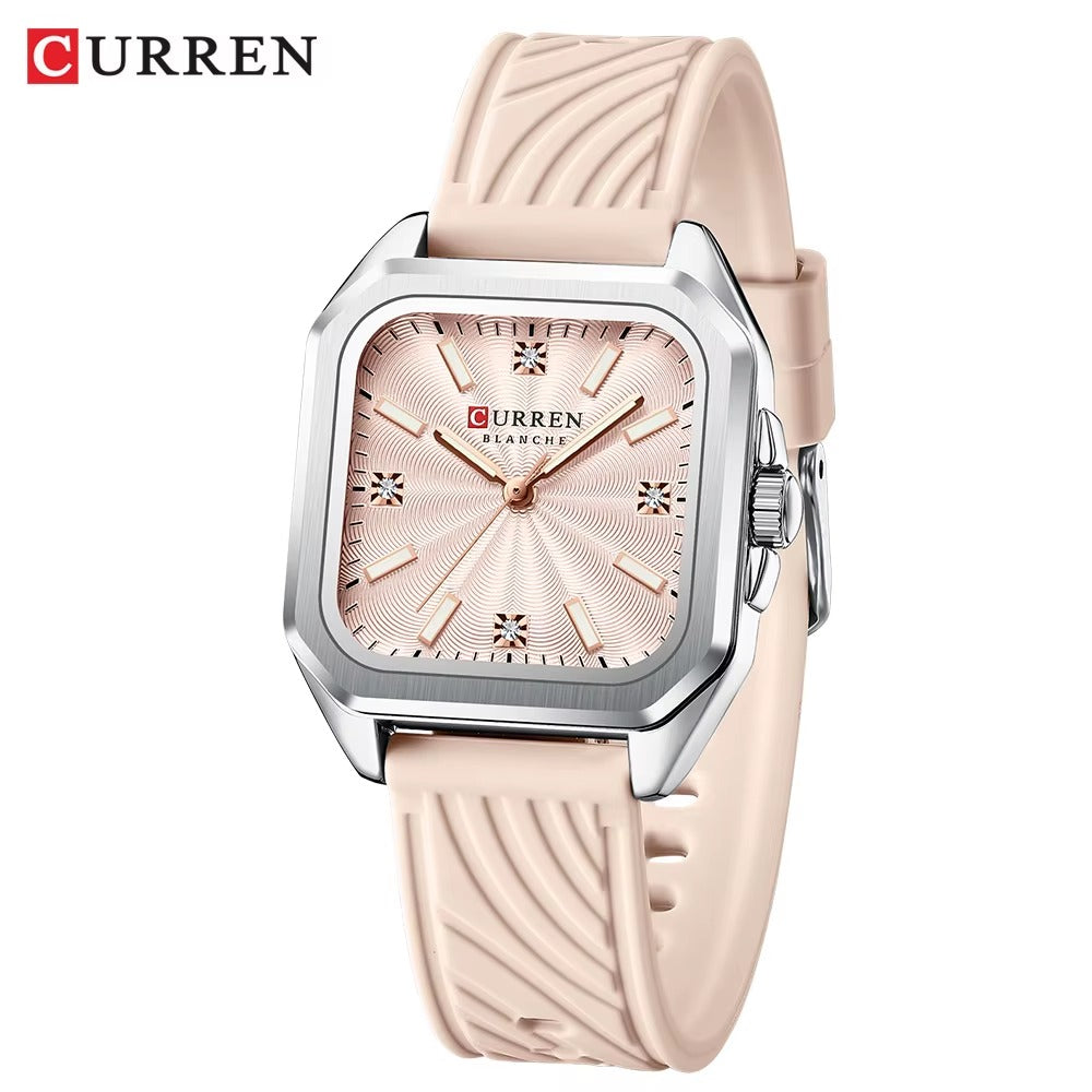 Reloj Curren 9113 — Pulso de Silicona, Estilo Deportivo Femenino