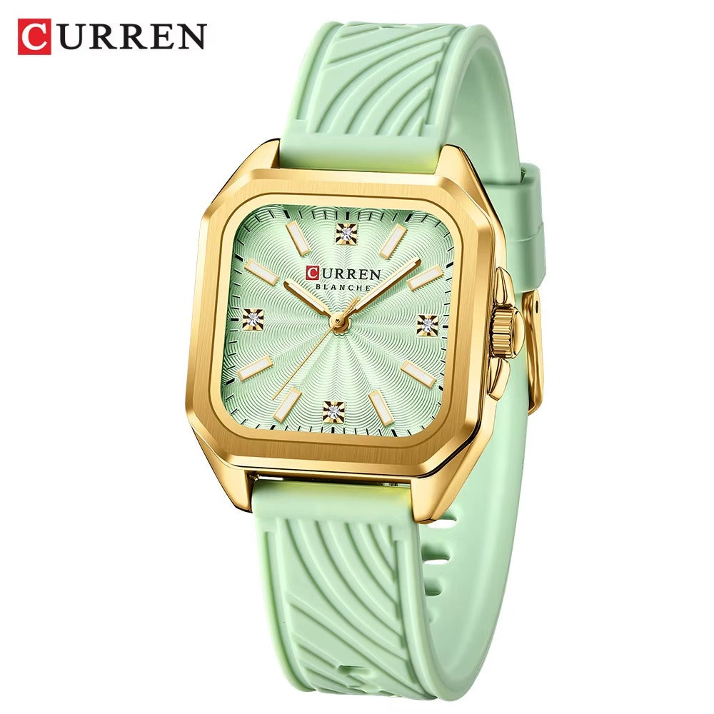 Reloj Curren 9113 — Pulso de Silicona, Estilo Deportivo Femenino