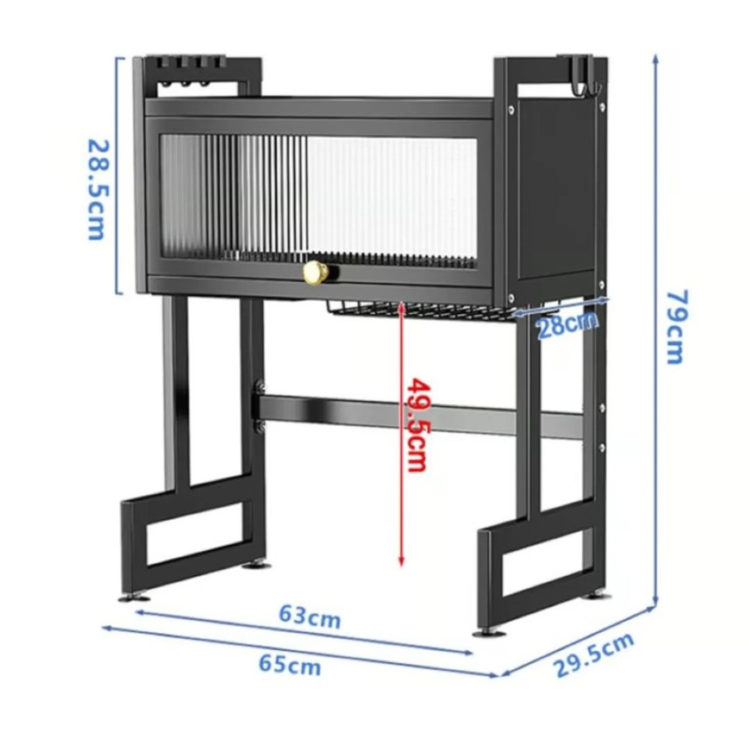 Platero Escurridor para Gabinete de 65 cm — Ordena y Seca Platos, Vasos y Cubiertos en tu Cocina