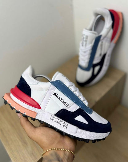 Tenis Lacoste Caballero AMC Blanco Azul