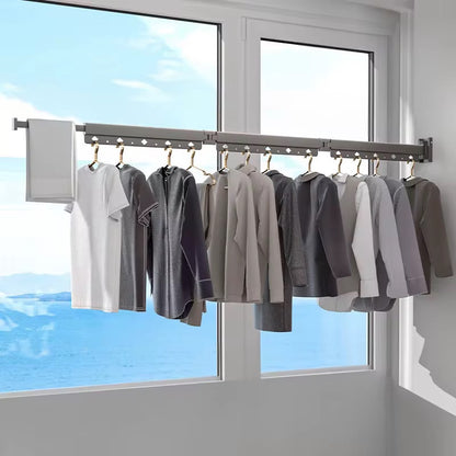 Tendedero Plegable de Pared 360°: 18 Ganchos que No Estorban