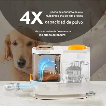 Kit de Grooming Profesional 7 en 1 con Aspiradora Integrada — Corta, Cepilla y Aspira
