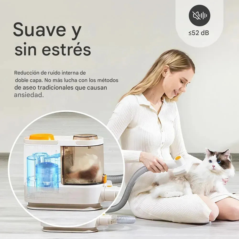 Kit de Grooming Profesional 7 en 1 con Aspiradora Integrada — Corta, Cepilla y Aspira