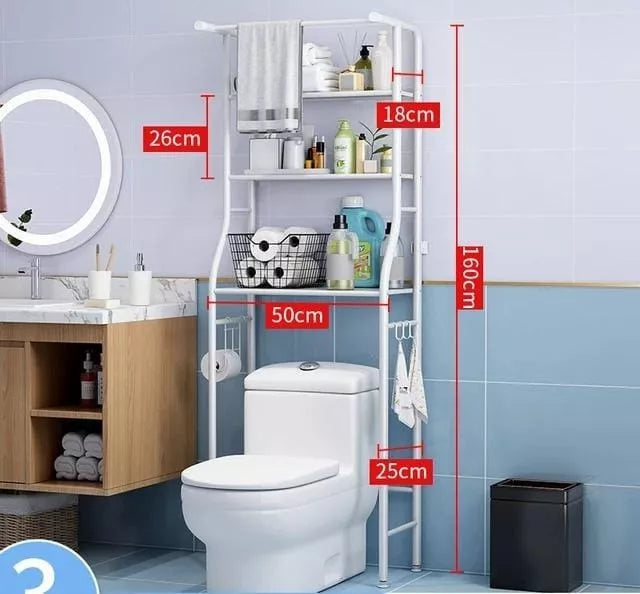 Organizador de Baño Multifuncional Sobre el Inodoro — 4 Niveles de Almacenamiento sin Ocupar Piso