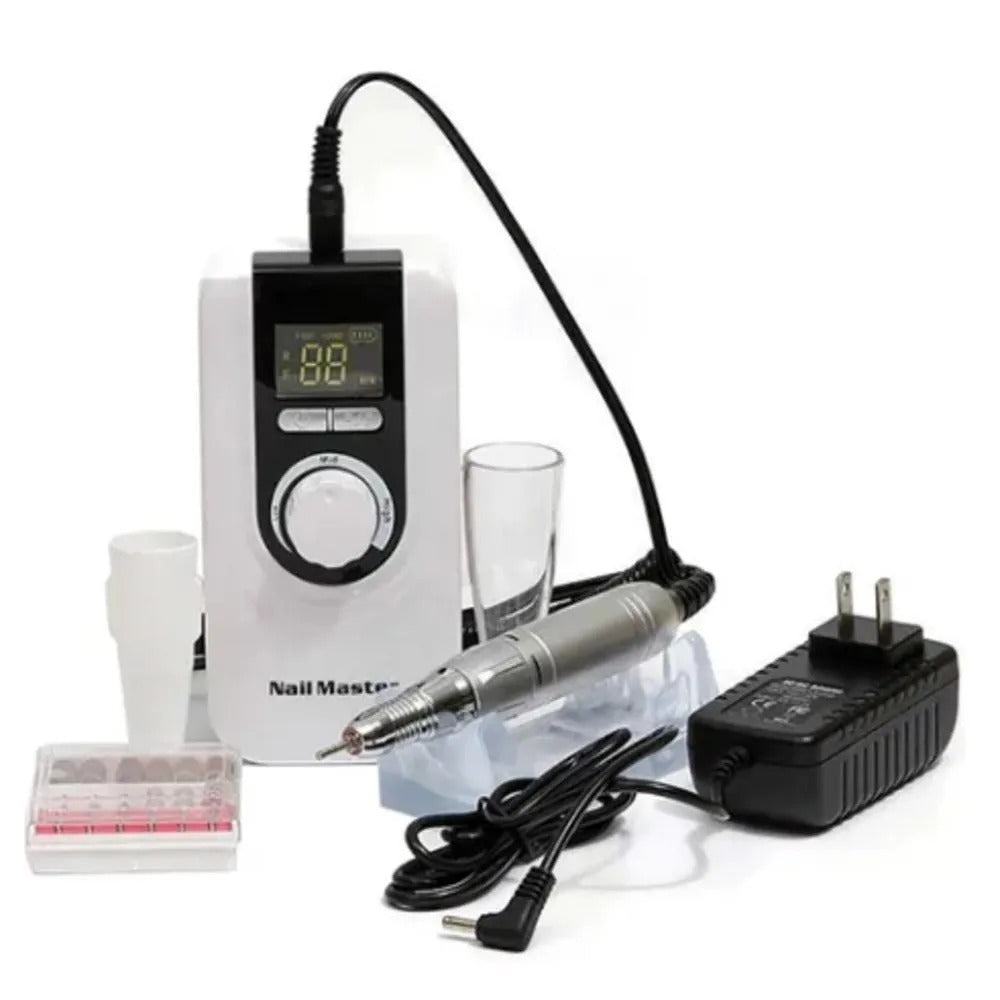 Pulidora de Uñas Profesional Digital A643 - Lápiz Metálico Ergonómico con Pantalla LED y Doble Soporte