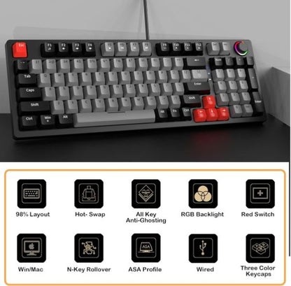 Teclado Mecánico 80% Weibo WB-666 - Compacto y Preciso para Gamers