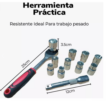 Juego de Copa Rache de 12 Piezas – Juego de Llaves Completo - detalle