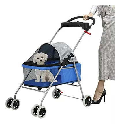 Coche Para Mascotas 4 Ruedas Plegable - vista principal