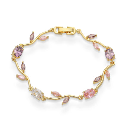 Pulsera Flor Tulipán – Rosado Lila - vista frontal