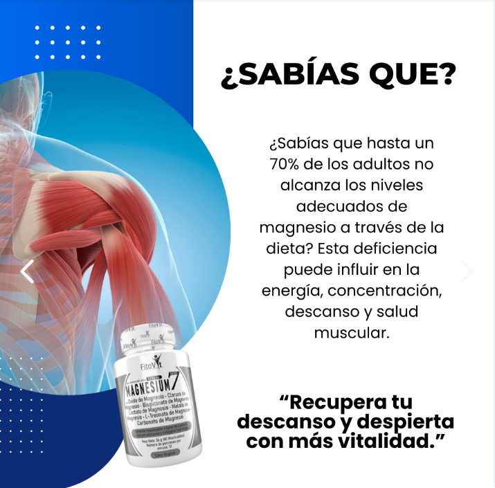 Magnesio 7 Resistencia y Enfoque 60 Cápsulas - vista alternativa