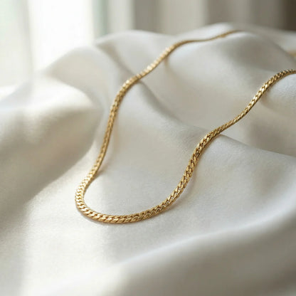 Cadena Cubana Oro Laminado 18K – 3 Diseños para Mujer y - detalle adicional