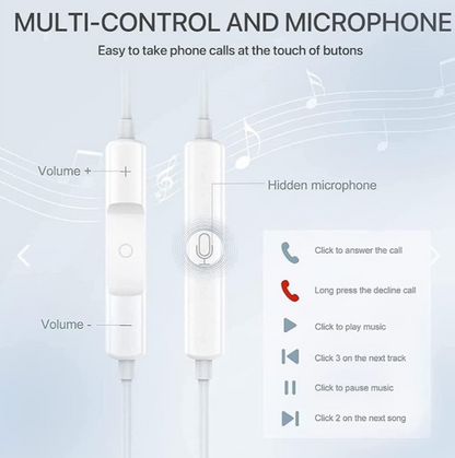Audífonos Alámbricos Earpods Tipo C Gene - detalle