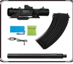 Rifle de Gel N95 de Alta Velocidad con Bolas de Hidrogel - vista lateral