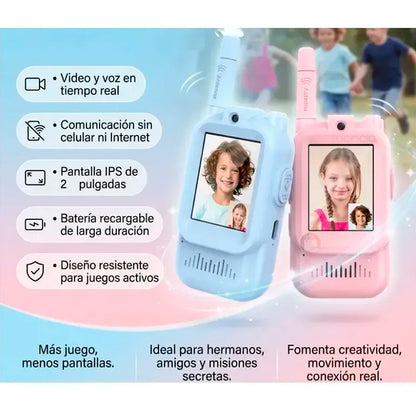 Walkie-Talkie con Cámara Infantil Recargable - detalle adicional