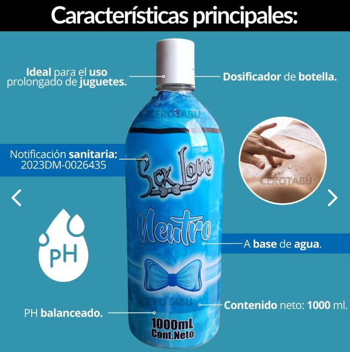 Lubricante Neutro Agua 1000mL LUB010 – Mega Envase