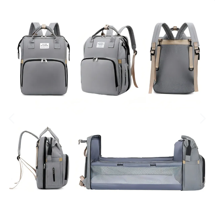 Bolso Pañalera con Cuna y Colchón Portátil – Práctica para - detalle adicional