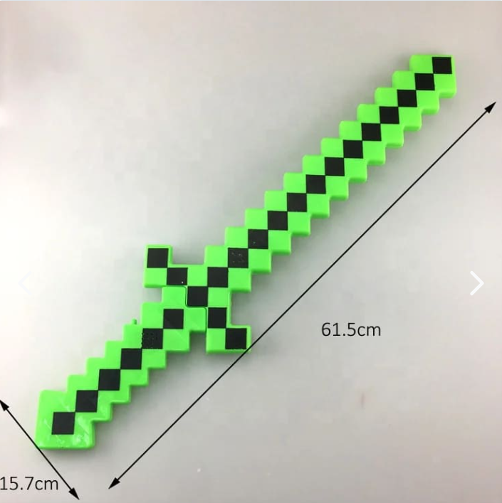 Juguete Espada Minecraft Pixel LED - detalle adicional
