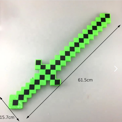 Juguete Espada Minecraft Pixel LED - detalle adicional