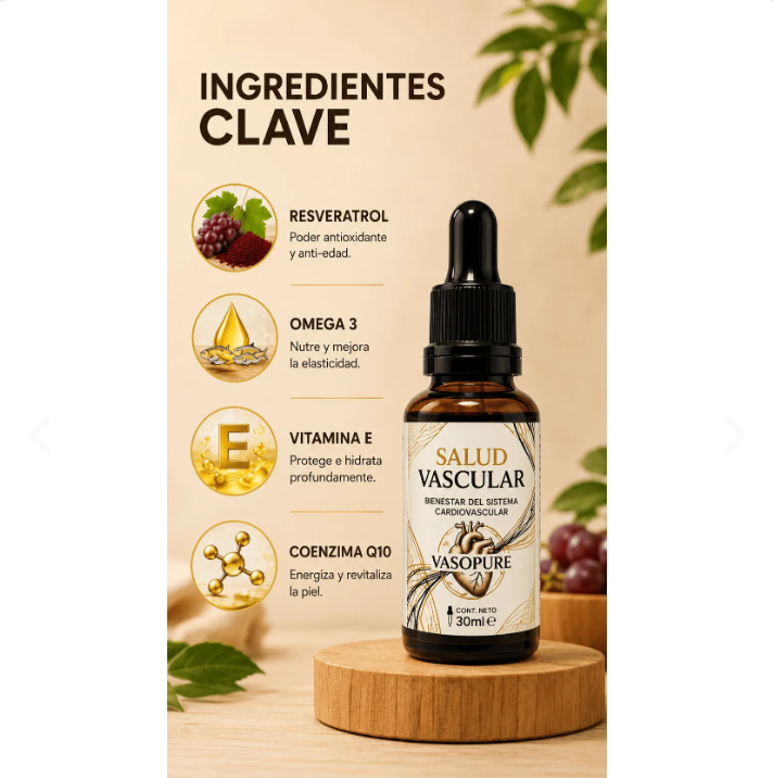 Gotas VASOPURE bienestar cardiovascular