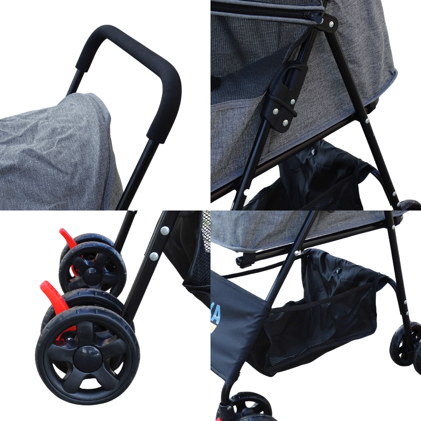 Coche Paseador Plegable para Mascotas – Paseos Cómodos y - detalle